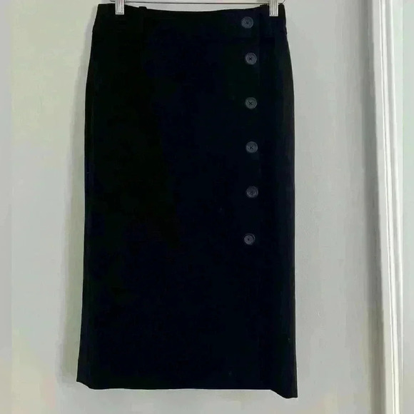 Karl Lagerfeld black skirt with buttons - Picture 1 of 5